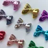 Acrylic electroplated metal ribbon bow creative diy mobile phone pendant chain/pendant key chain accessory making materials details Picture